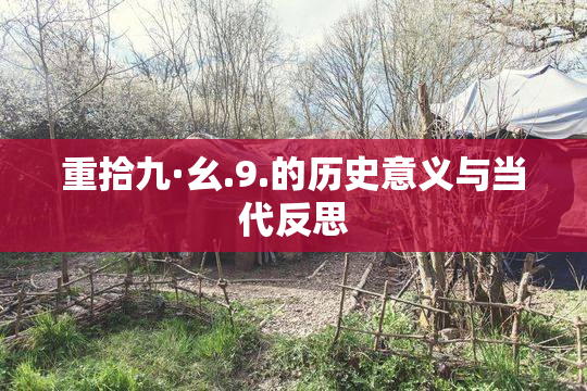 重拾九·幺.9.的历史意义与当代反思