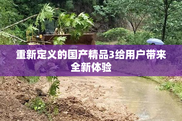 重新定义的国产精品3给用户带来全新体验