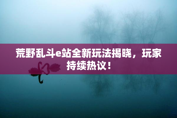 荒野乱斗e站全新玩法揭晓，玩家持续热议！