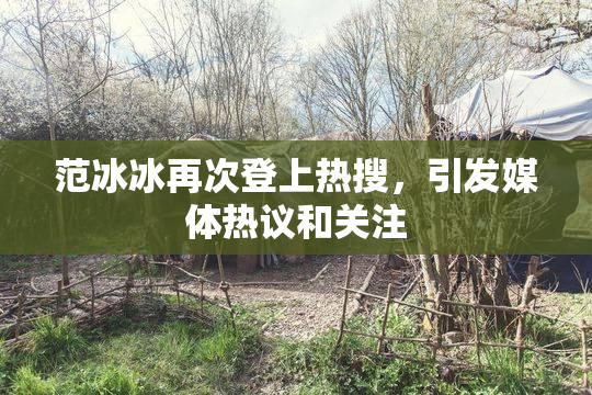 范冰冰再次登上热搜，引发媒体热议和关注