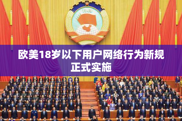 欧美18岁以下用户网络行为新规正式实施