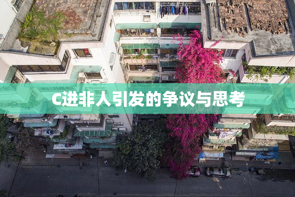 C进非人引发的争议与思考