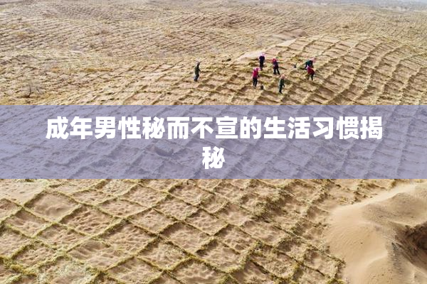 成年男性秘而不宣的生活习惯揭秘