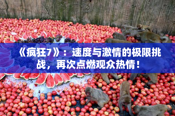 《疯狂7》：速度与激情的极限挑战，再次点燃观众热情！