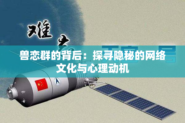 兽恋群的背后：探寻隐秘的网络文化与心理动机
