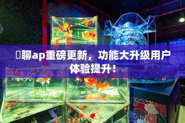 躶聊ap重磅更新，功能大升级用户体验提升！
