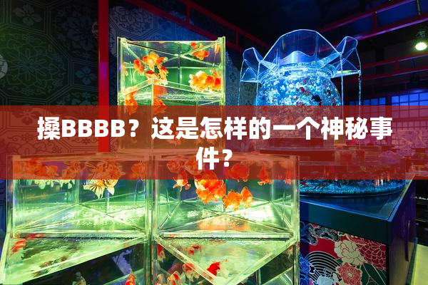 搡BBBB？这是怎样的一个神秘事件？