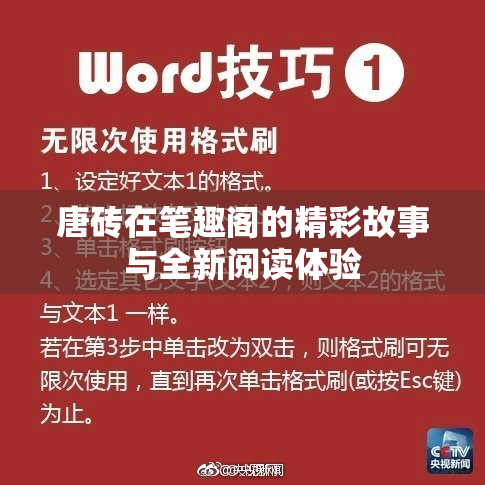 唐砖在笔趣阁的精彩故事与全新阅读体验