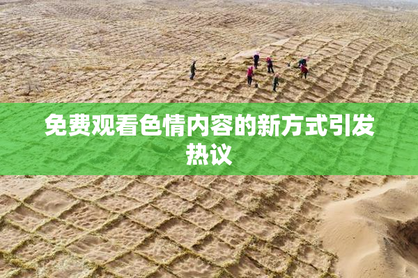 免费观看色情内容的新方式引发热议