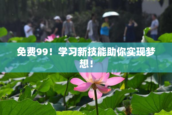 免费99！学习新技能助你实现梦想！