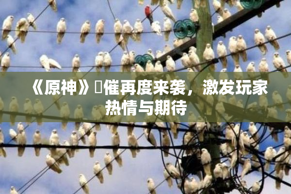 《原神》婬催再度来袭，激发玩家热情与期待