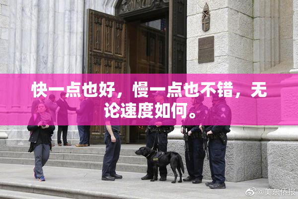 快一点也好，慢一点也不错，无论速度如何。