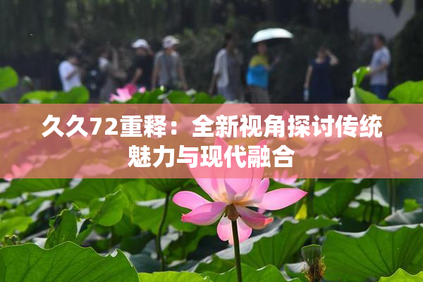 久久72重释：全新视角探讨传统魅力与现代融合