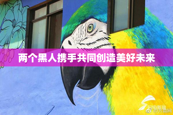 两个黑人携手共同创造美好未来