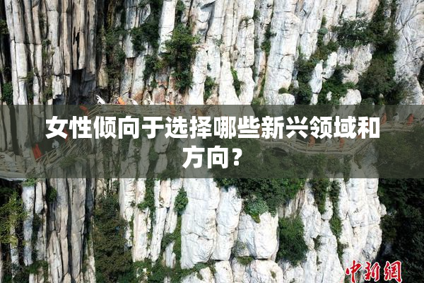 女性倾向于选择哪些新兴领域和方向？
