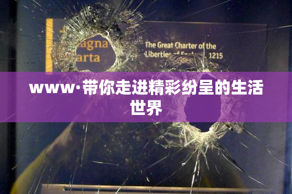 www·带你走进精彩纷呈的生活世界