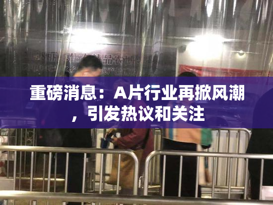 重磅消息：A片行业再掀风潮，引发热议和关注