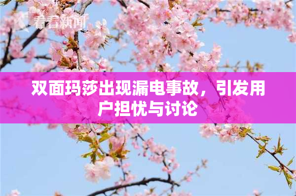 双面玛莎出现漏电事故，引发用户担忧与讨论