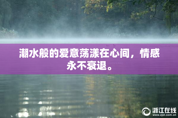 潮水般的爱意荡漾在心间，情感永不衰退。