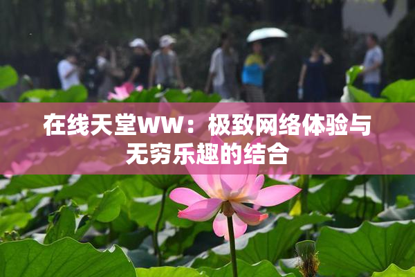 在线天堂WW：极致网络体验与无穷乐趣的结合