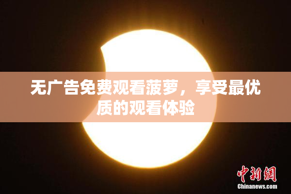 无广告免费观看菠萝，享受最优质的观看体验