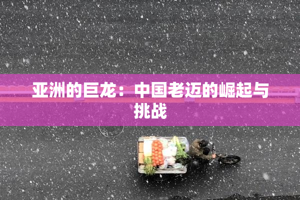 亚洲的巨龙：中国老迈的崛起与挑战