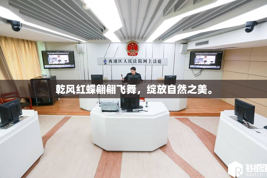 乾风红蝶翩翩飞舞，绽放自然之美。