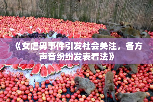 《女虐男事件引发社会关注，各方声音纷纷发表看法》