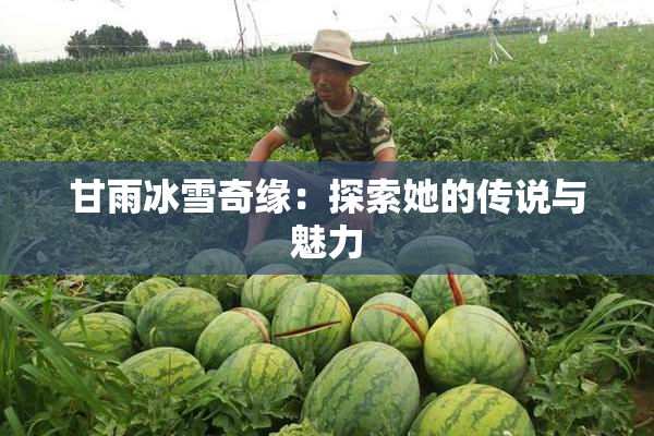 甘雨冰雪奇缘：探索她的传说与魅力