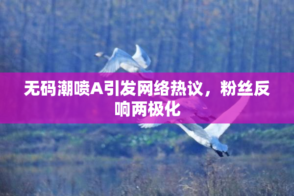 无码潮喷A引发网络热议，粉丝反响两极化