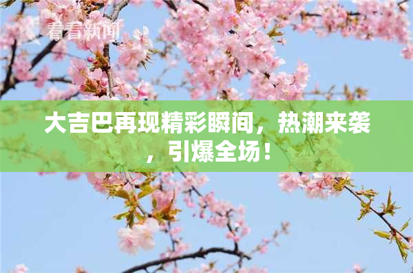 大吉巴再现精彩瞬间，热潮来袭，引爆全场！