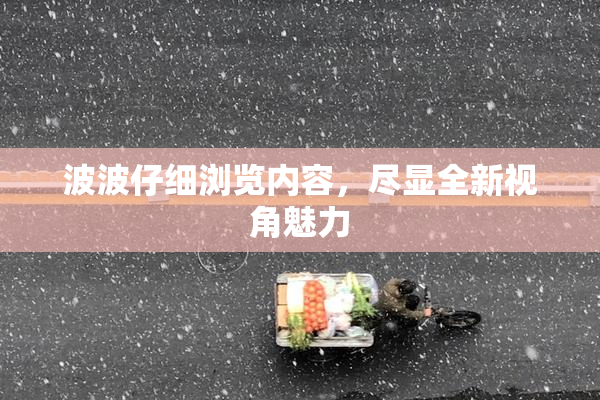波波仔细浏览内容，尽显全新视角魅力