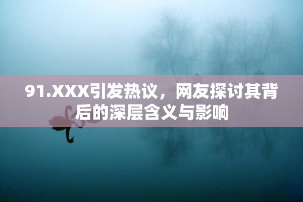 91.XXX引发热议，网友探讨其背后的深层含义与影响