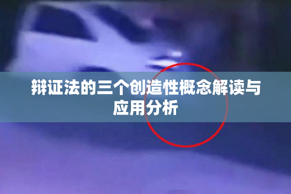 辩证法的三个创造性概念解读与应用分析