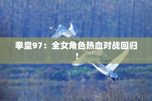 拳皇97：全女角色热血对战回归！