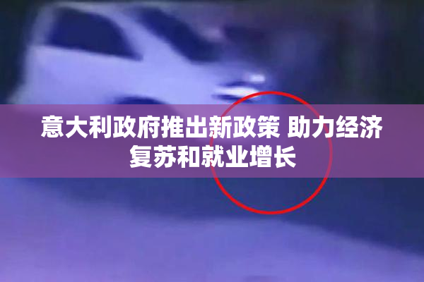 意大利政府推出新政策 助力经济复苏和就业增长