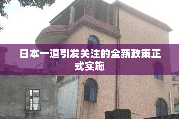 日本一道引发关注的全新政策正式实施