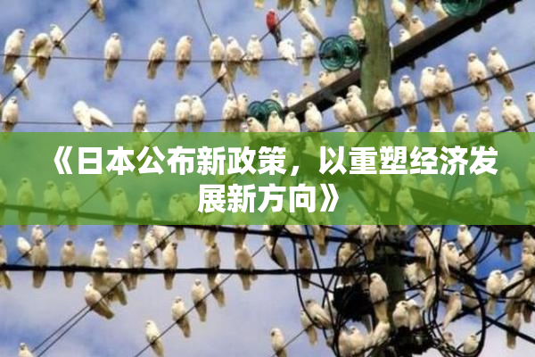 《日本公布新政策，以重塑经济发展新方向》