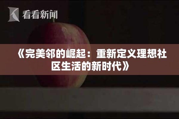 《完美邻的崛起：重新定义理想社区生活的新时代》