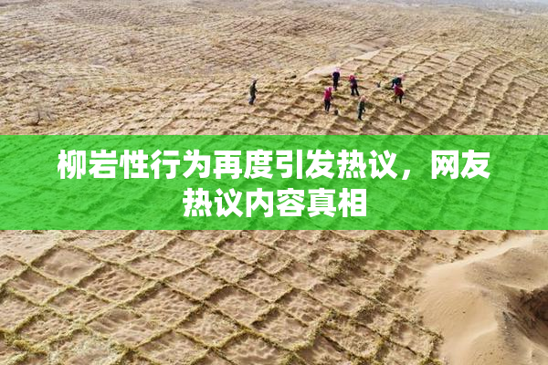 柳岩性行为再度引发热议，网友热议内容真相