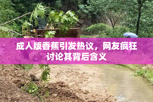 成人版香蕉引发热议，网友疯狂讨论其背后含义