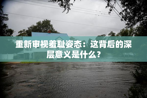 重新审视羞耻姿态：这背后的深层意义是什么？