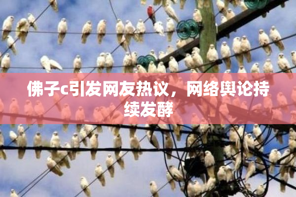 佛子c引发网友热议，网络舆论持续发酵