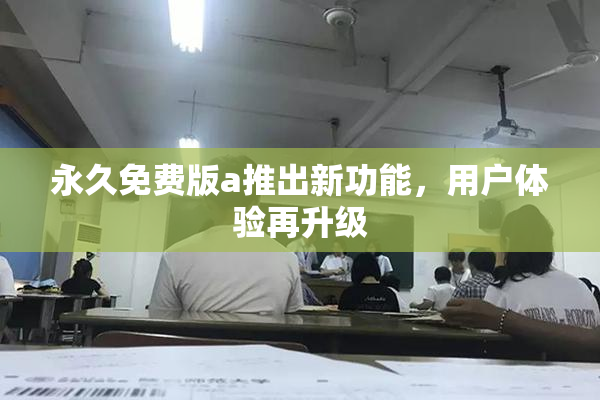 永久免费版a推出新功能，用户体验再升级