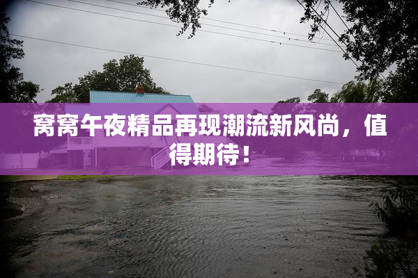 窝窝午夜精品再现潮流新风尚，值得期待！