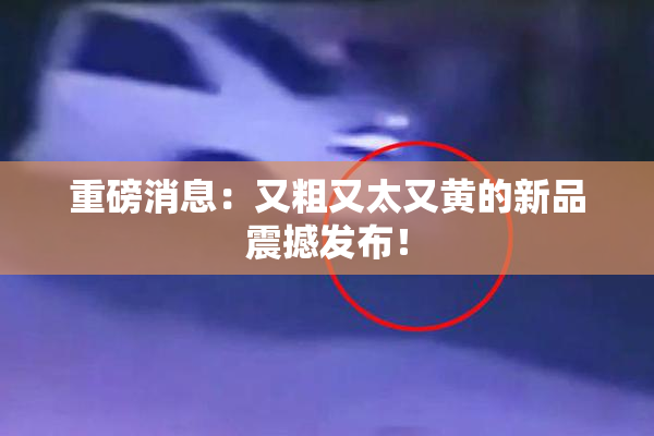 重磅消息：又粗又太又黄的新品震撼发布！