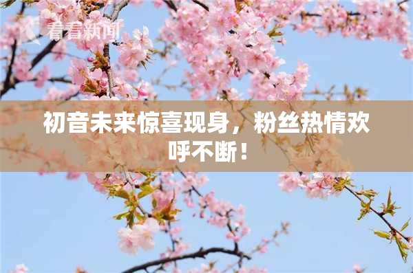 初音未来惊喜现身，粉丝热情欢呼不断！