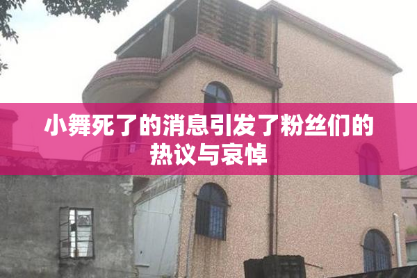 小舞死了的消息引发了粉丝们的热议与哀悼