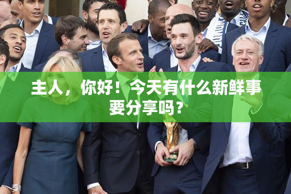 主人，你好！今天有什么新鲜事要分享吗？