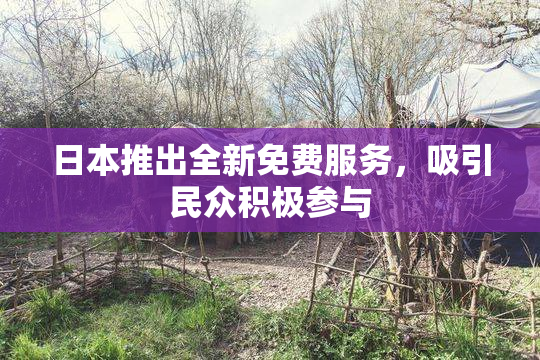 日本推出全新免费服务，吸引民众积极参与